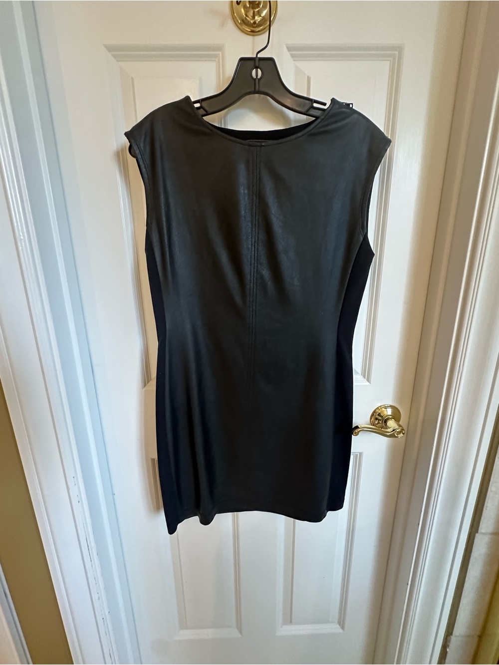BCBGMaxAzria Black Faux Leather Dress